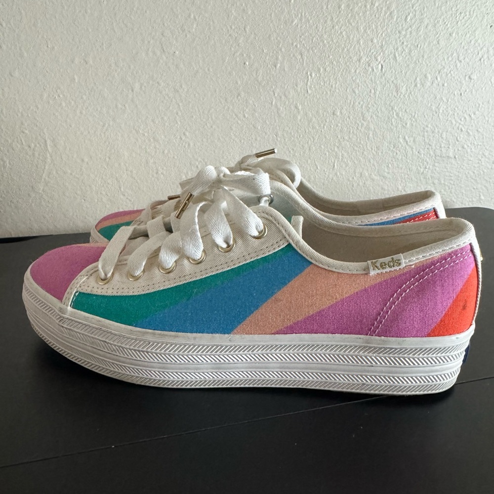 Kate Spade Keds size 7 Colorful Canvas Sneakers